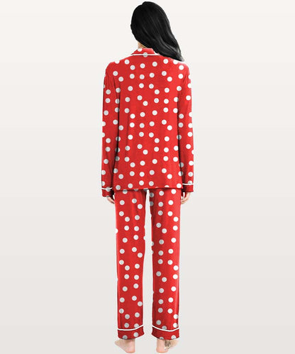 Women Red Printed Cotton Clothing set