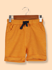 Kids Yellow French Terry Solid Pant