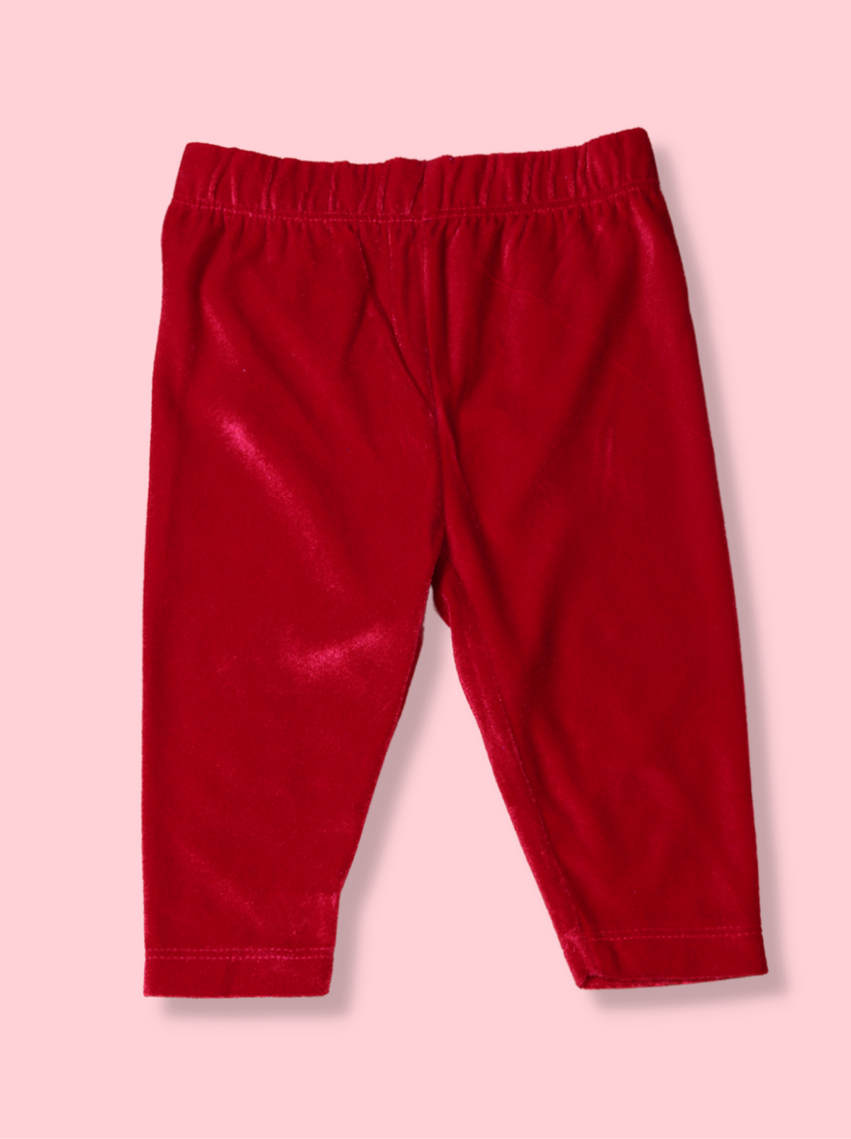 Kids Red Velvet Solid Pant