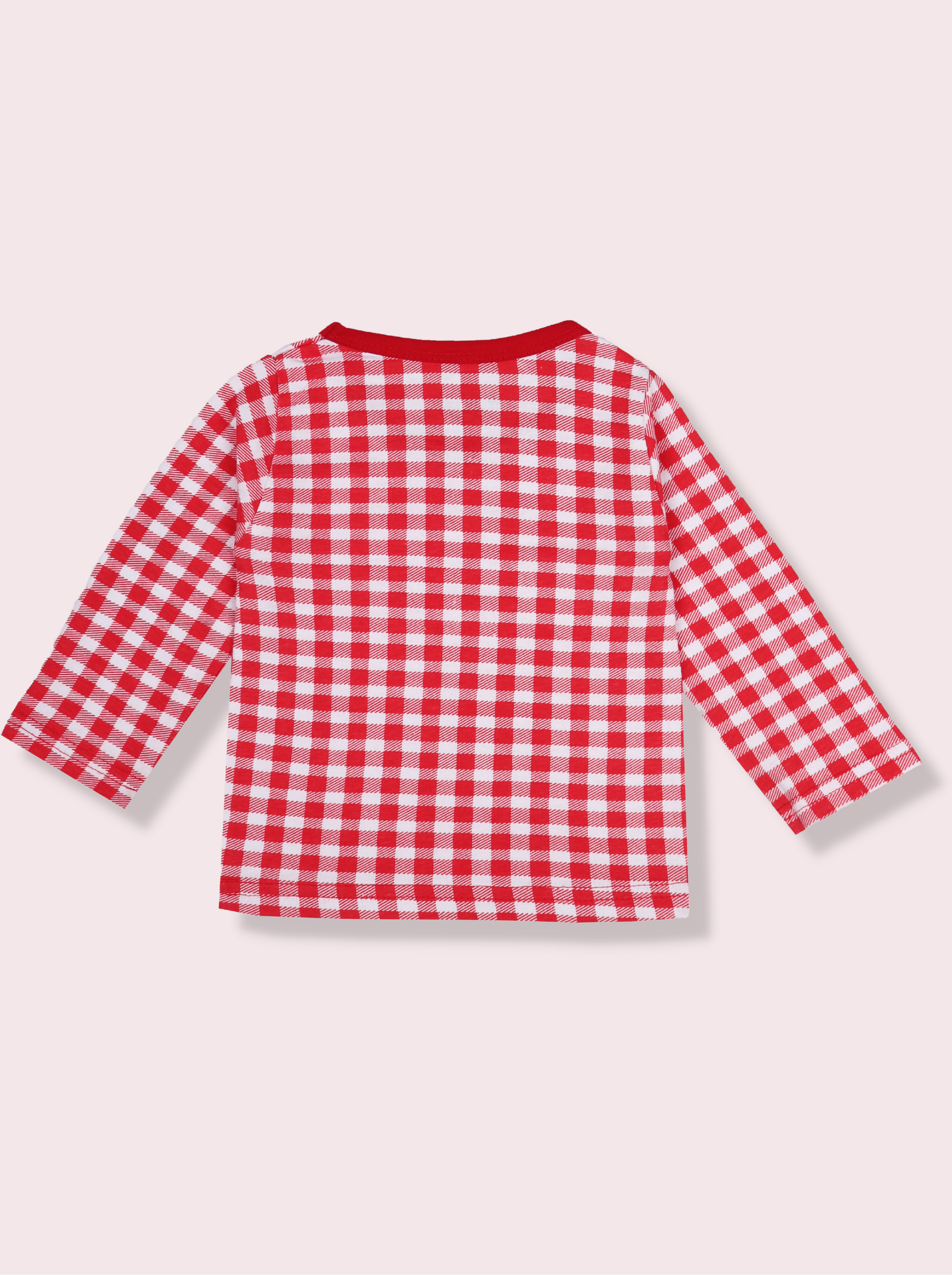 Kids Girls Full sleeve Checkered Shorts set