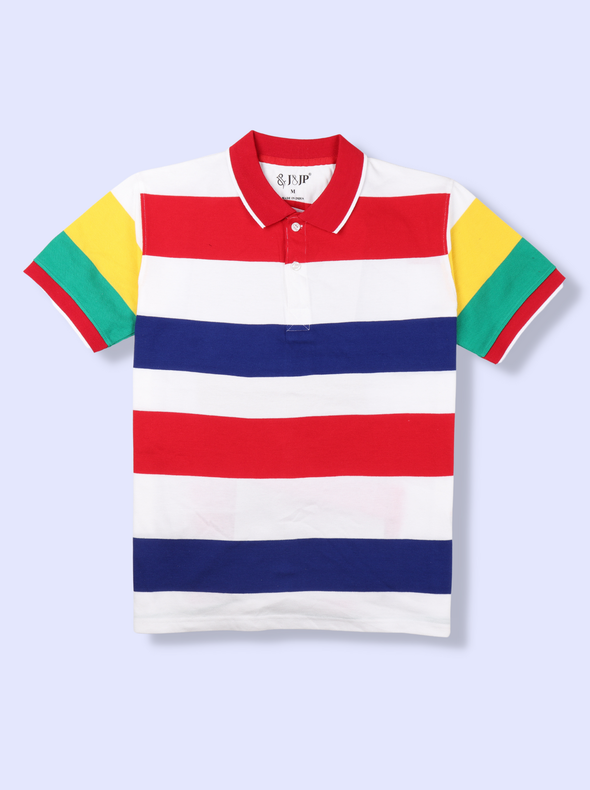 Men Multicolour Yarn Dyed Striped Pique Polo Tshirt