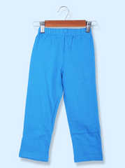 Kids Blue Cotton jersey knit, Single Jersey Solid Pant