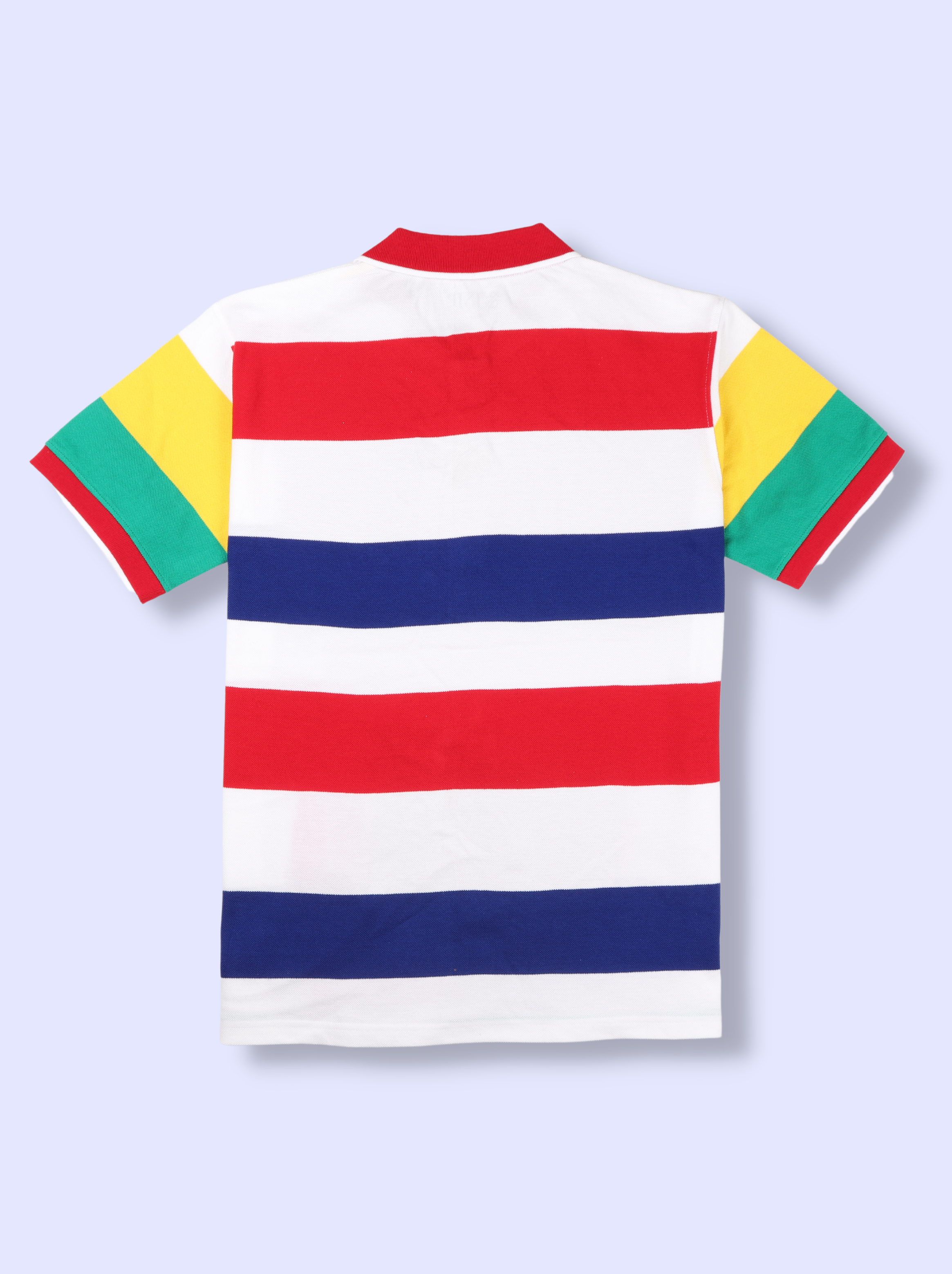 Men Multicolour Yarn Dyed Striped Pique Polo Tshirt