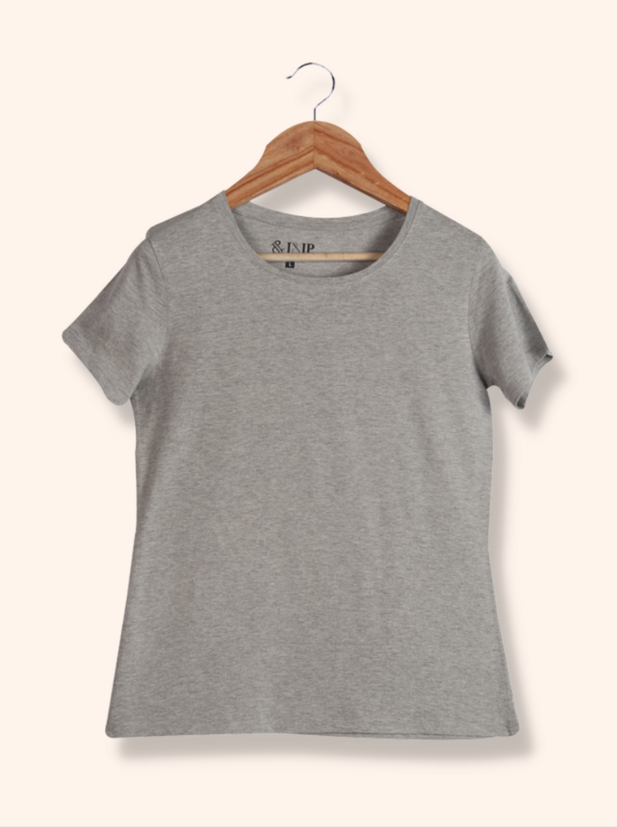 Women Grey Half sleeve  Cotton  T-Shirt