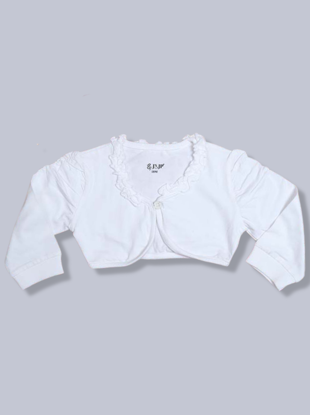 Babies White Full sleeve Solid Interlock Knit T-Shirt