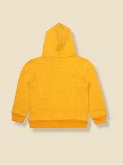 Kids Unisex Yellow Full Sleeve solid Hoodie