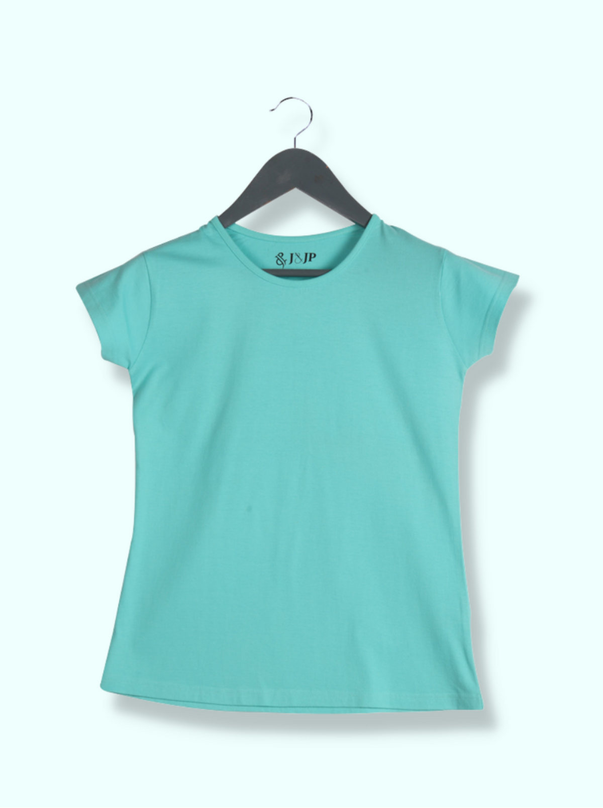 Women Blue Half sleeve, Short Sleeve Solid Cotton  T-Shirt