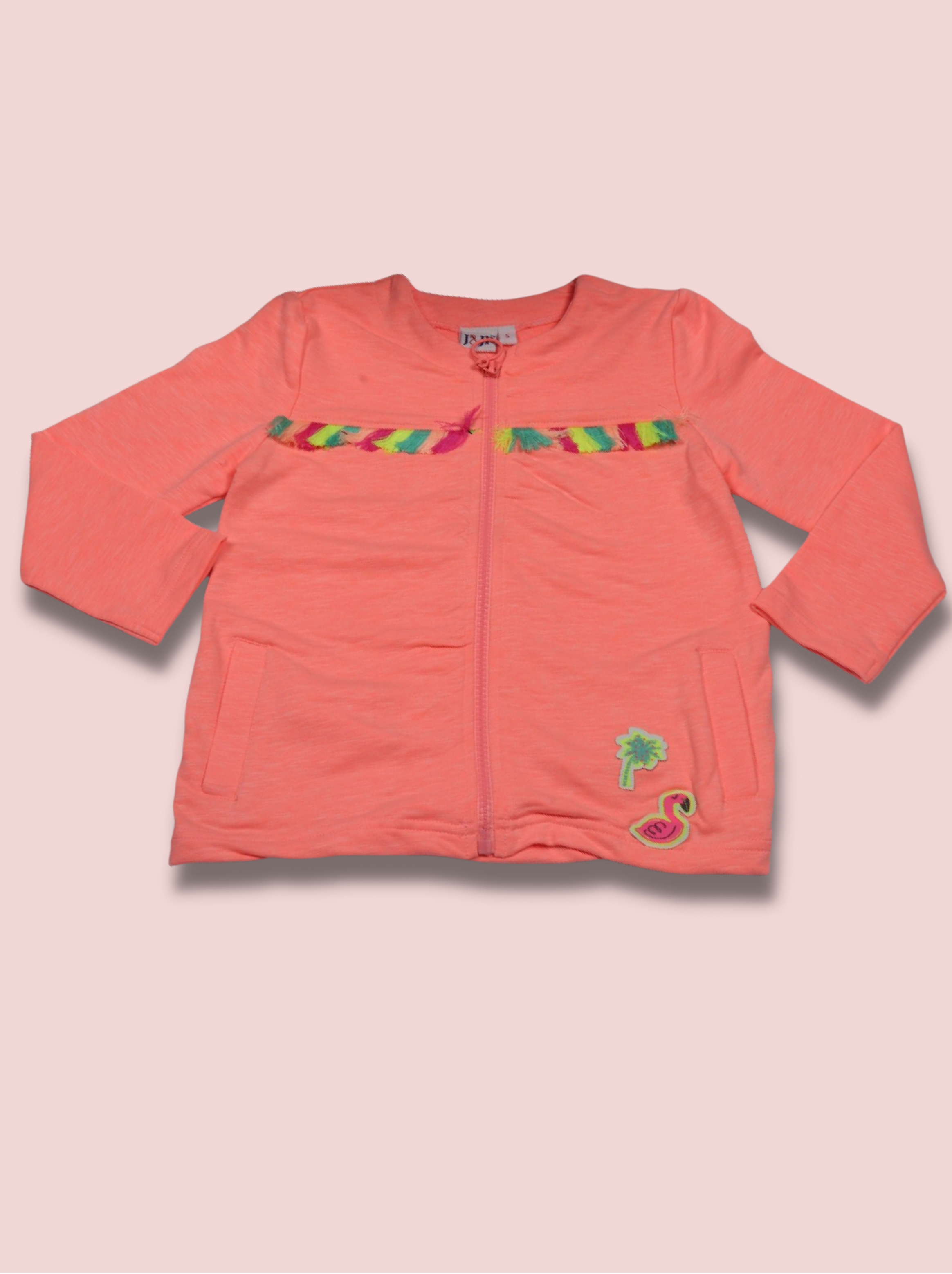 Kids Orange Full sleeve  Loop Knit T-Shirt