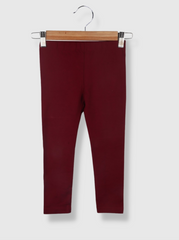 Kids Red Single Jersey Solid Pant