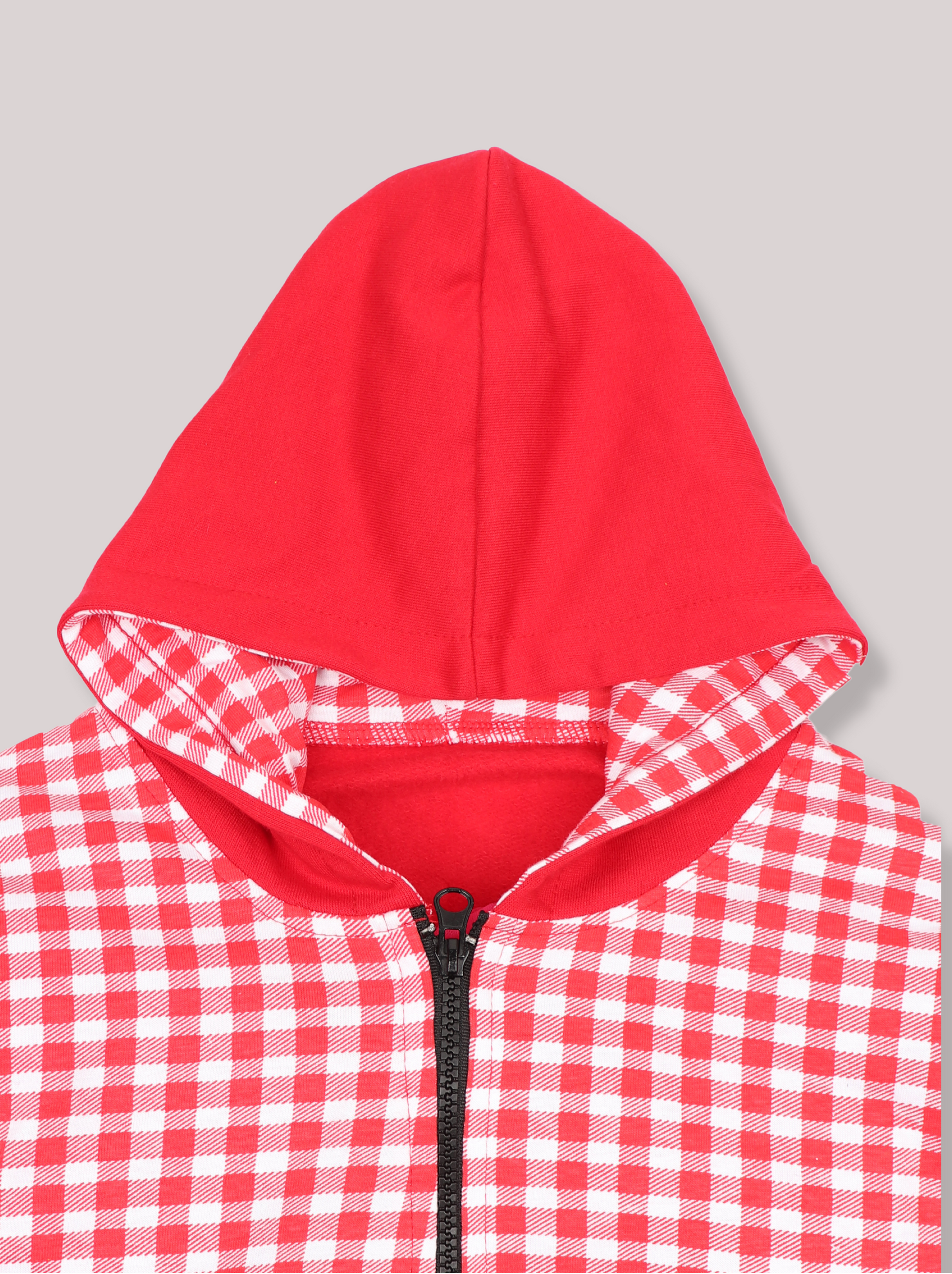 Kids Unisex Red Full Sleeve Chess board Themed Hoodie