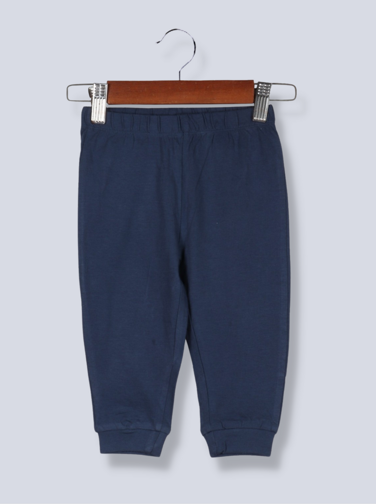 Kids Navy Cotton jersey knit Solid Pant