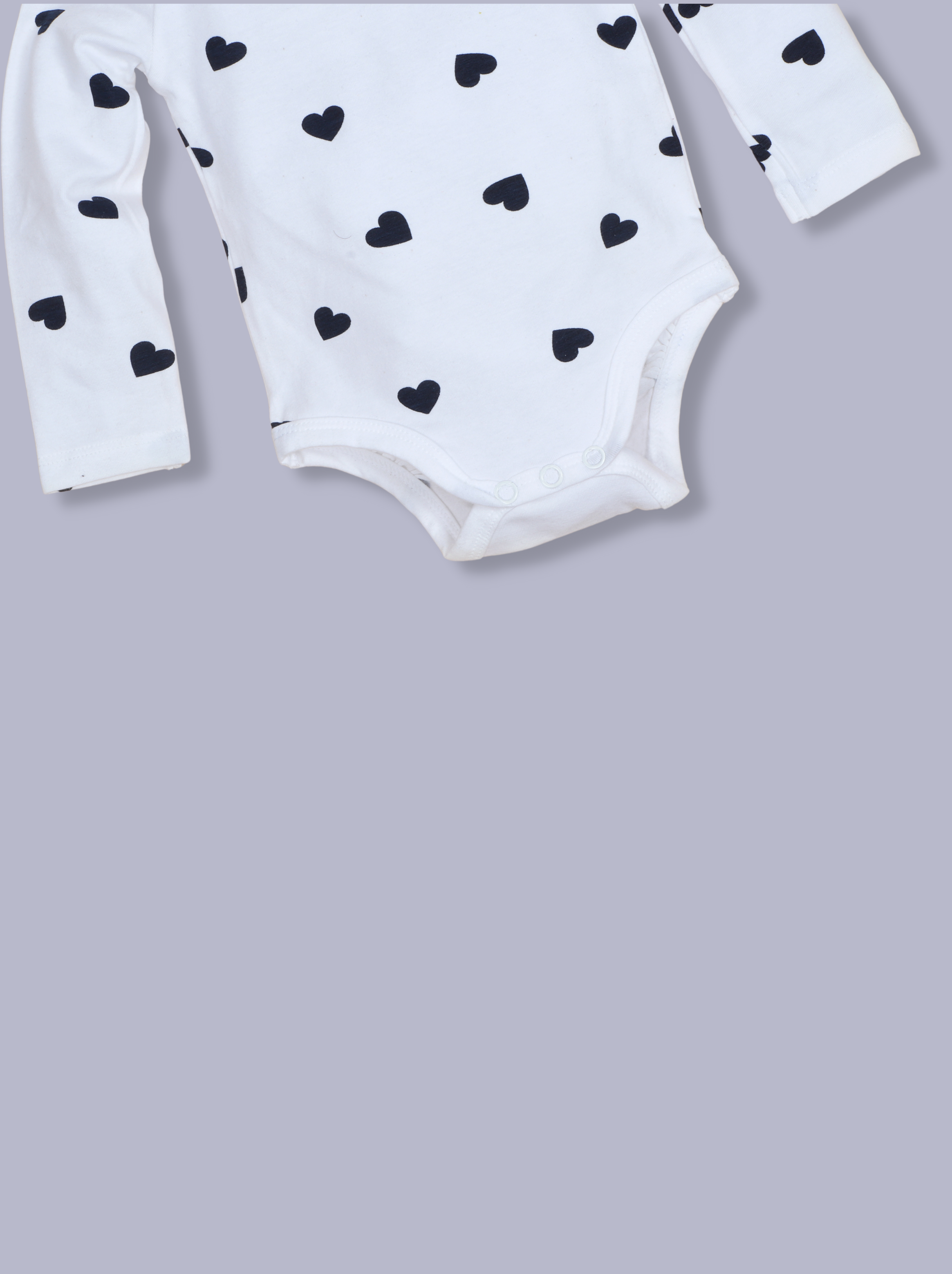Babies White Full Sleeve Printed Soft Cotton Romper