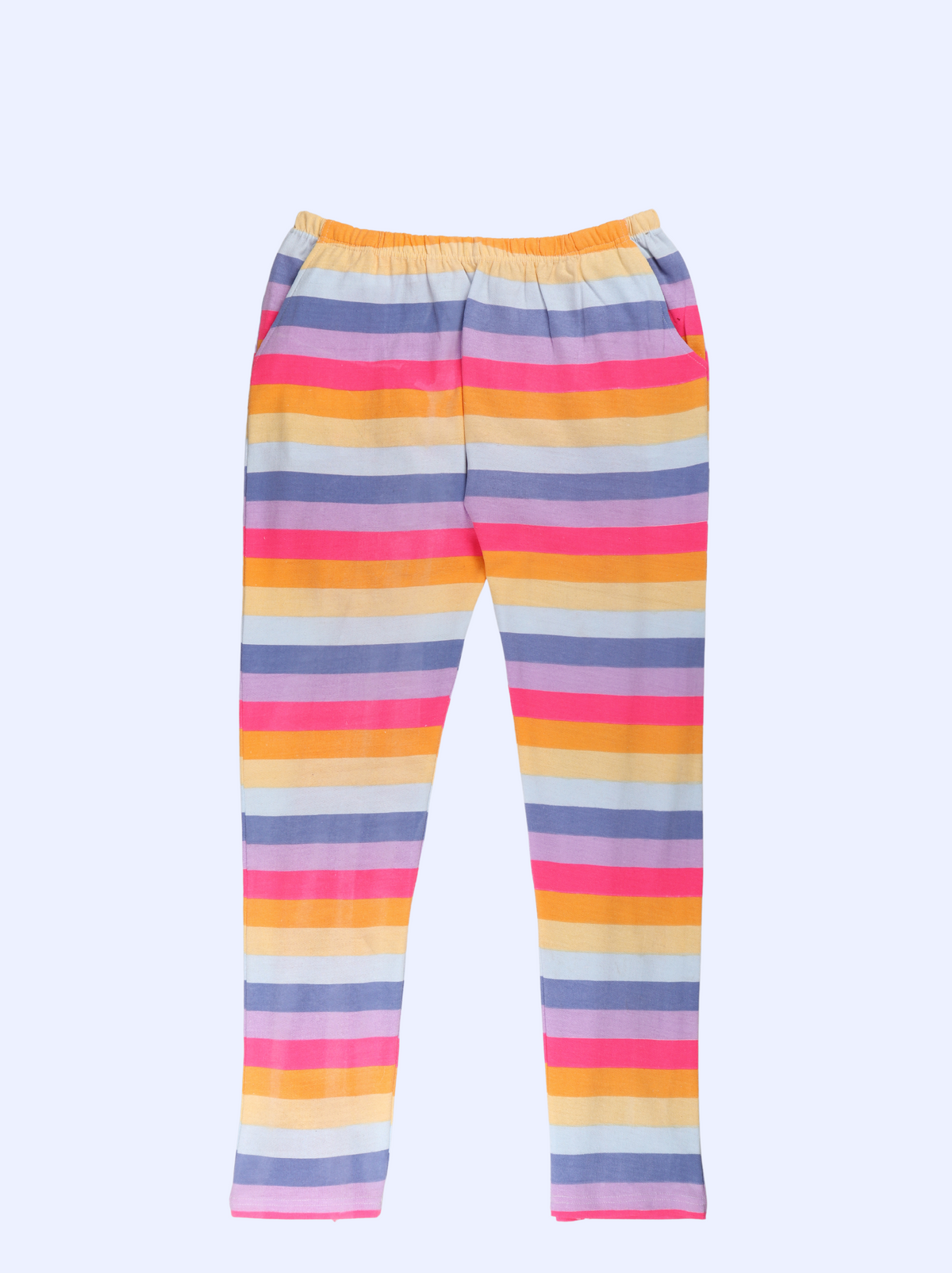 Women Multicolour striped Loopknit Pyjamas