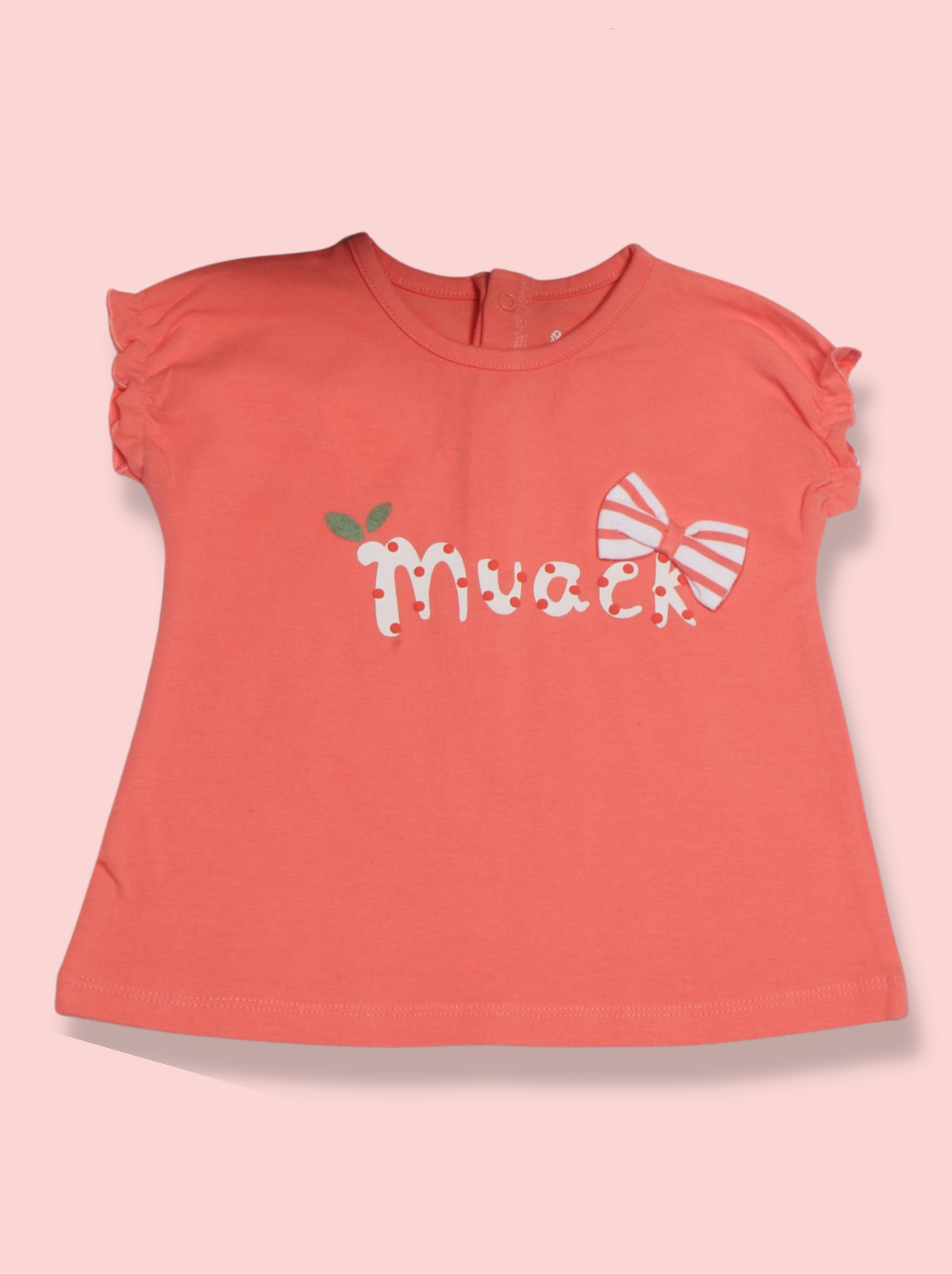 Kids Orange Sleeveless  Single Jersey T-Shirt