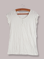 Women White Half sleeve  Cotton  T-Shirt