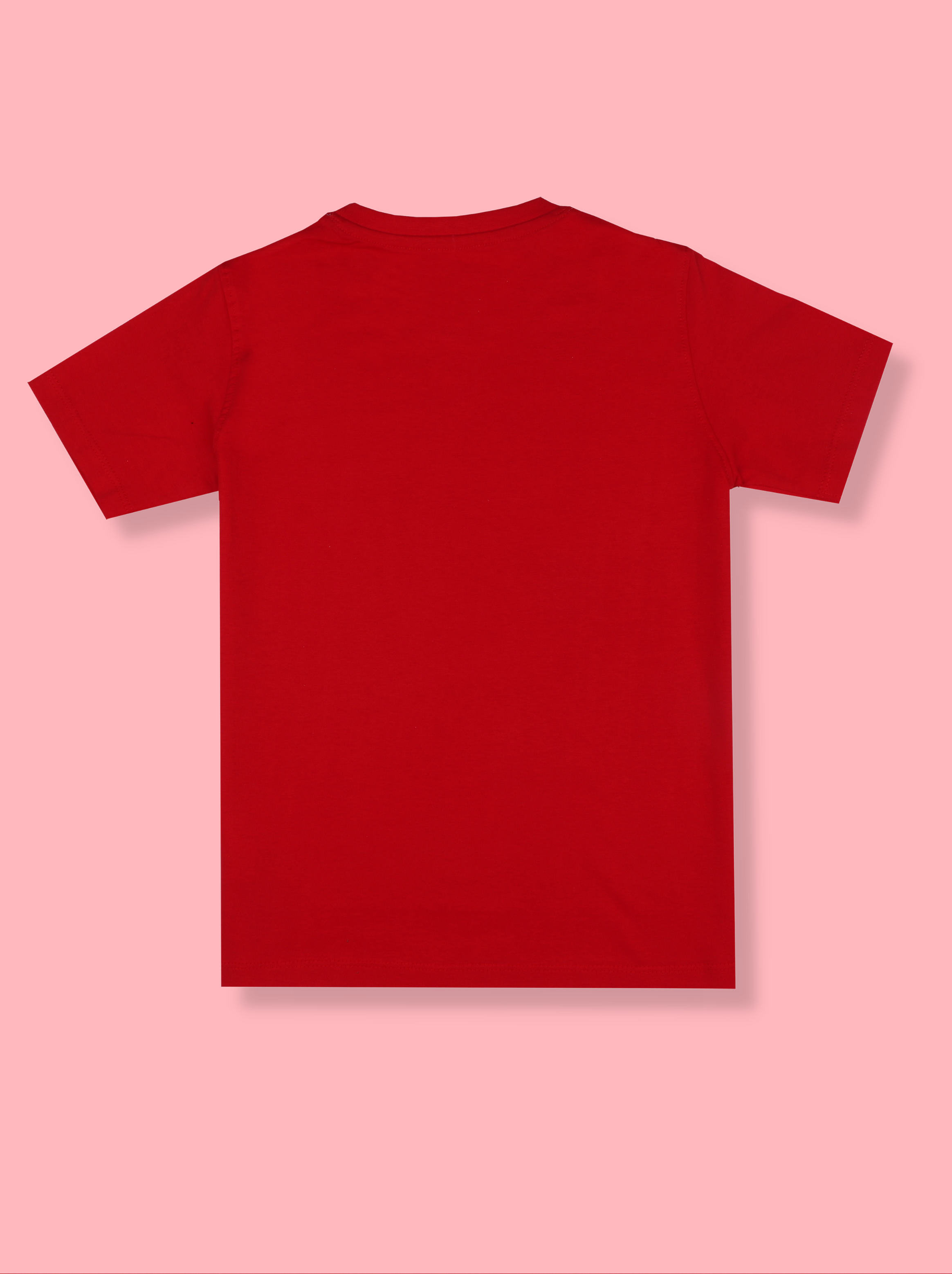 Kids Boys Red Half sleeve Printed T-Shirt