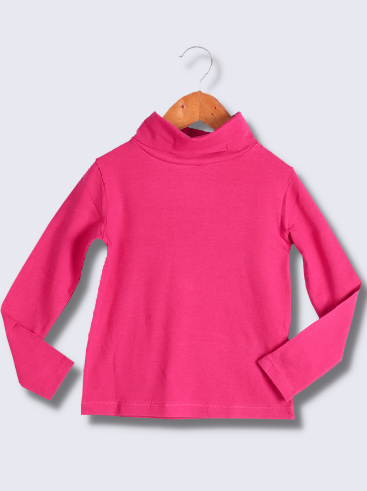 Kids Pink Full sleeve Solid Cotton Lycra T-Shirt
