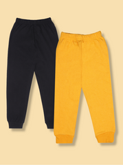 Kids Boys Yellow cotton Pack of 2 Pant