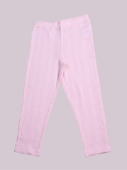 Kids Pink Viscose Solid Pant