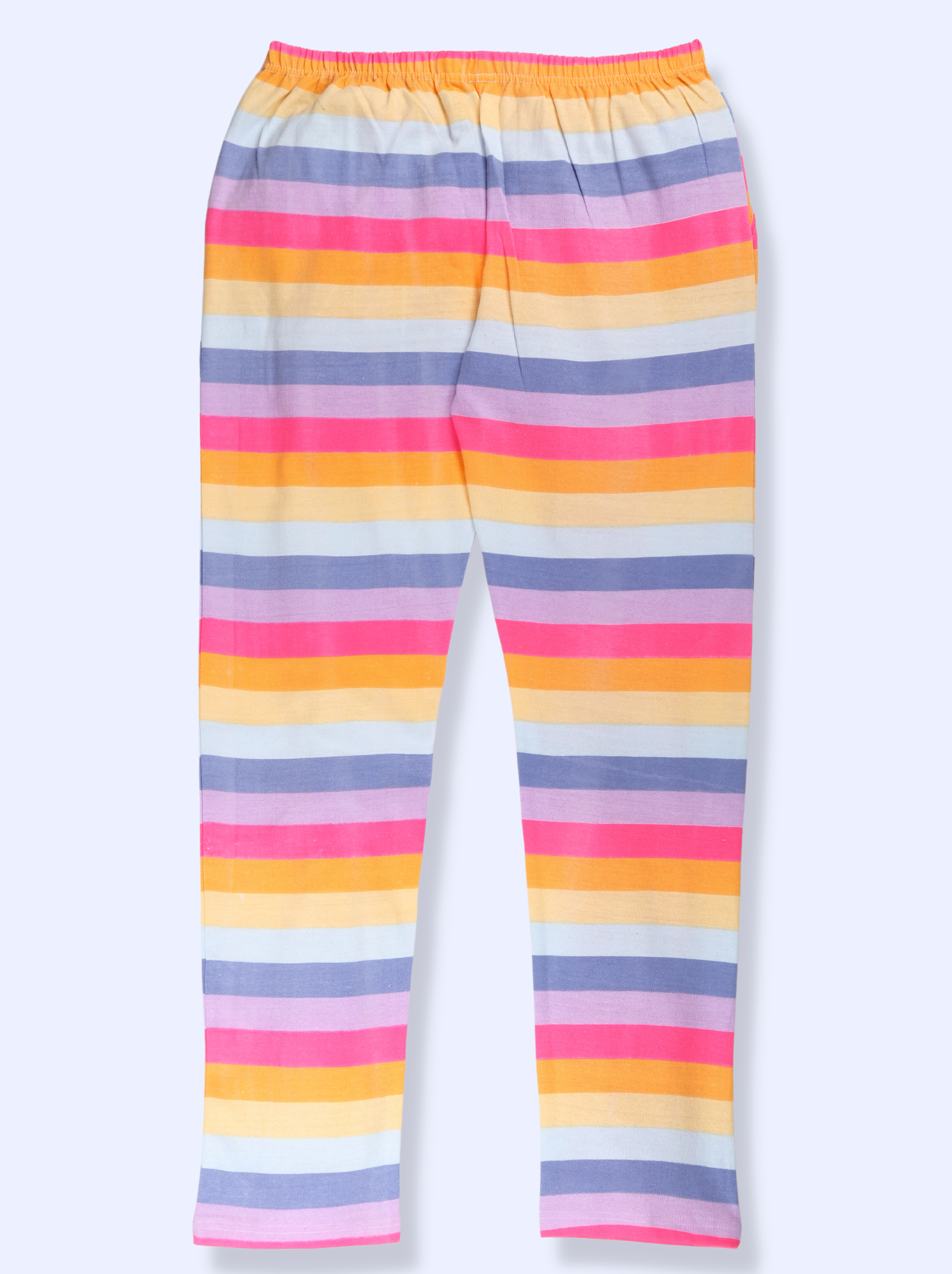 Women Multicolour striped Loopknit Pyjamas