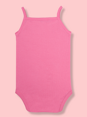 Babies Pink Sleeveless Summer Single Jersey Romper