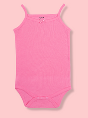 Babies Pink Sleeveless Pack of two  Single Jersey Romper