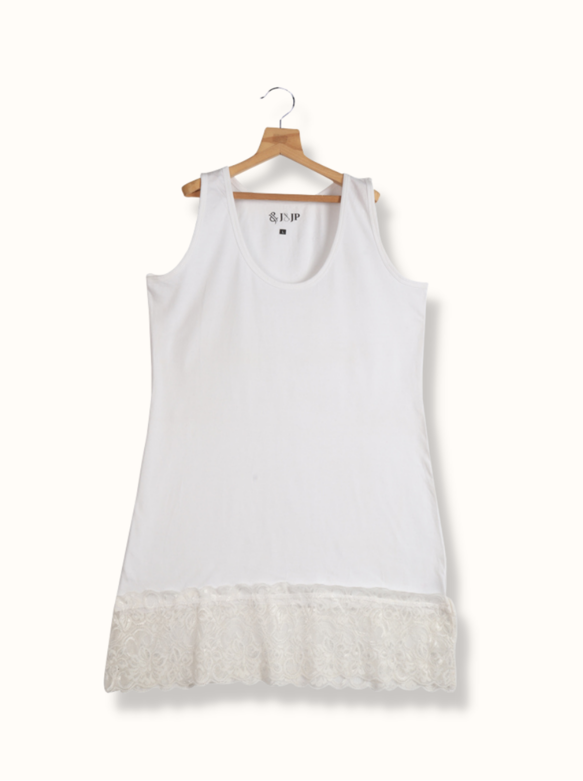 Women White Sleeveless  Cotton  T-Shirt