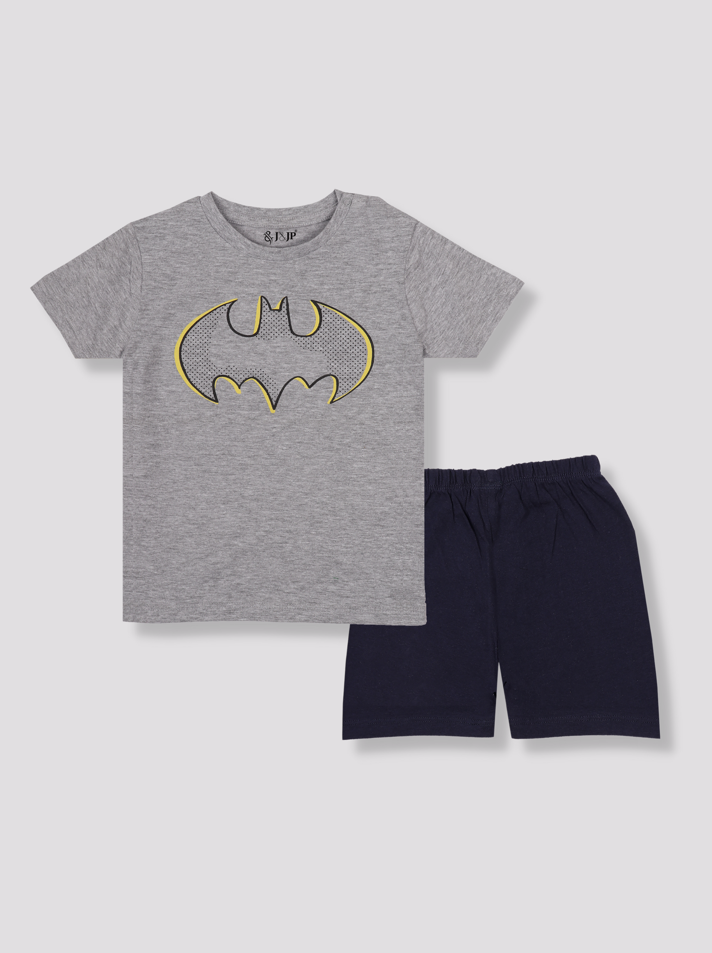 Kids Boys Half sleeve Batman themed Shorts set