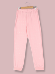 Kids Pink Interlock Knit Solid Pant