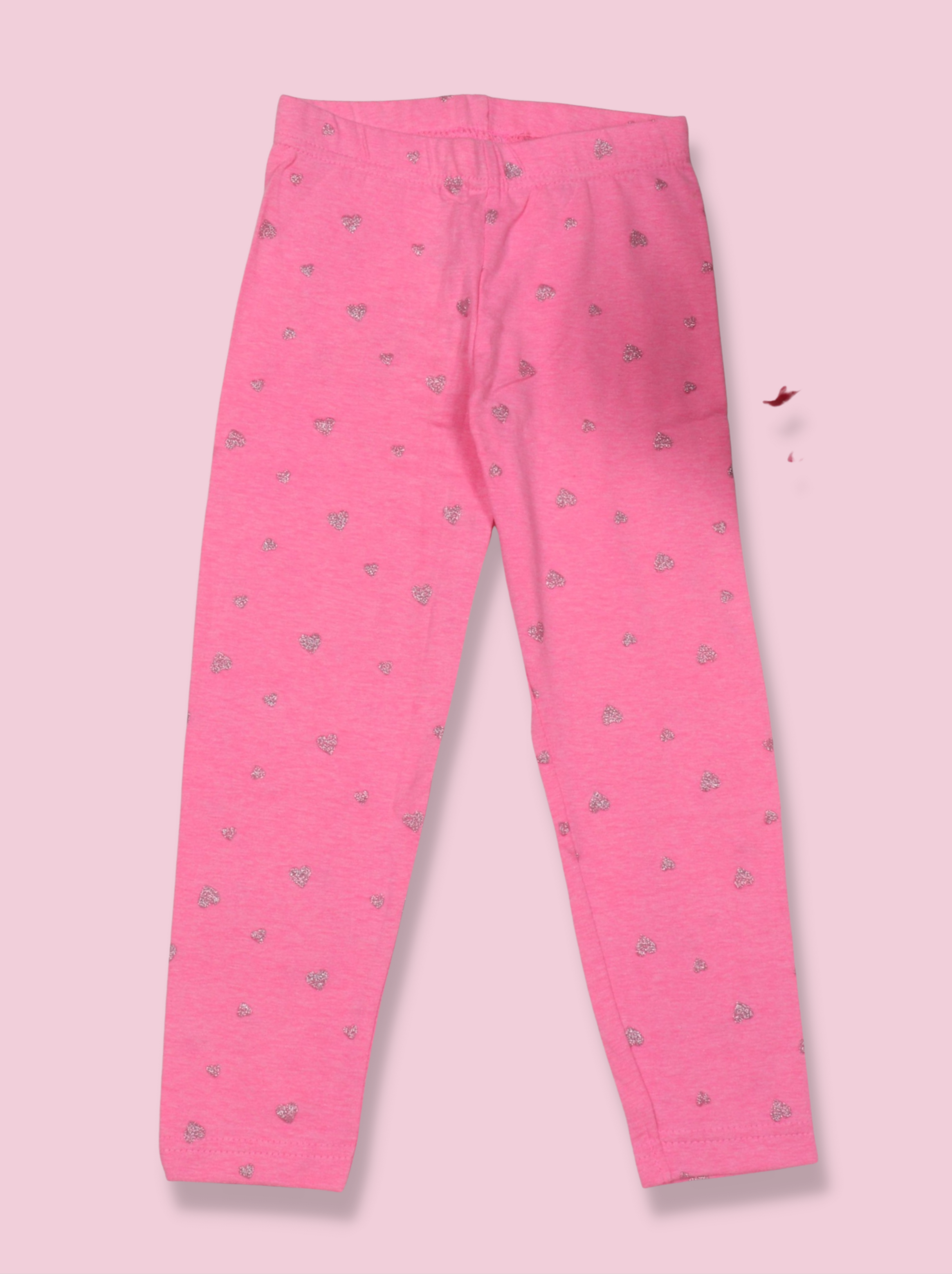 Kids Pink Cotton slub jersey Printed Pant