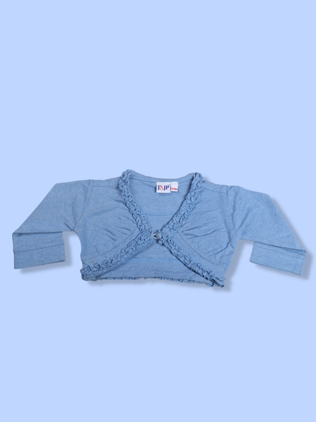 Babies Blue Full sleeve Solid Cotton jersey knit T-Shirt