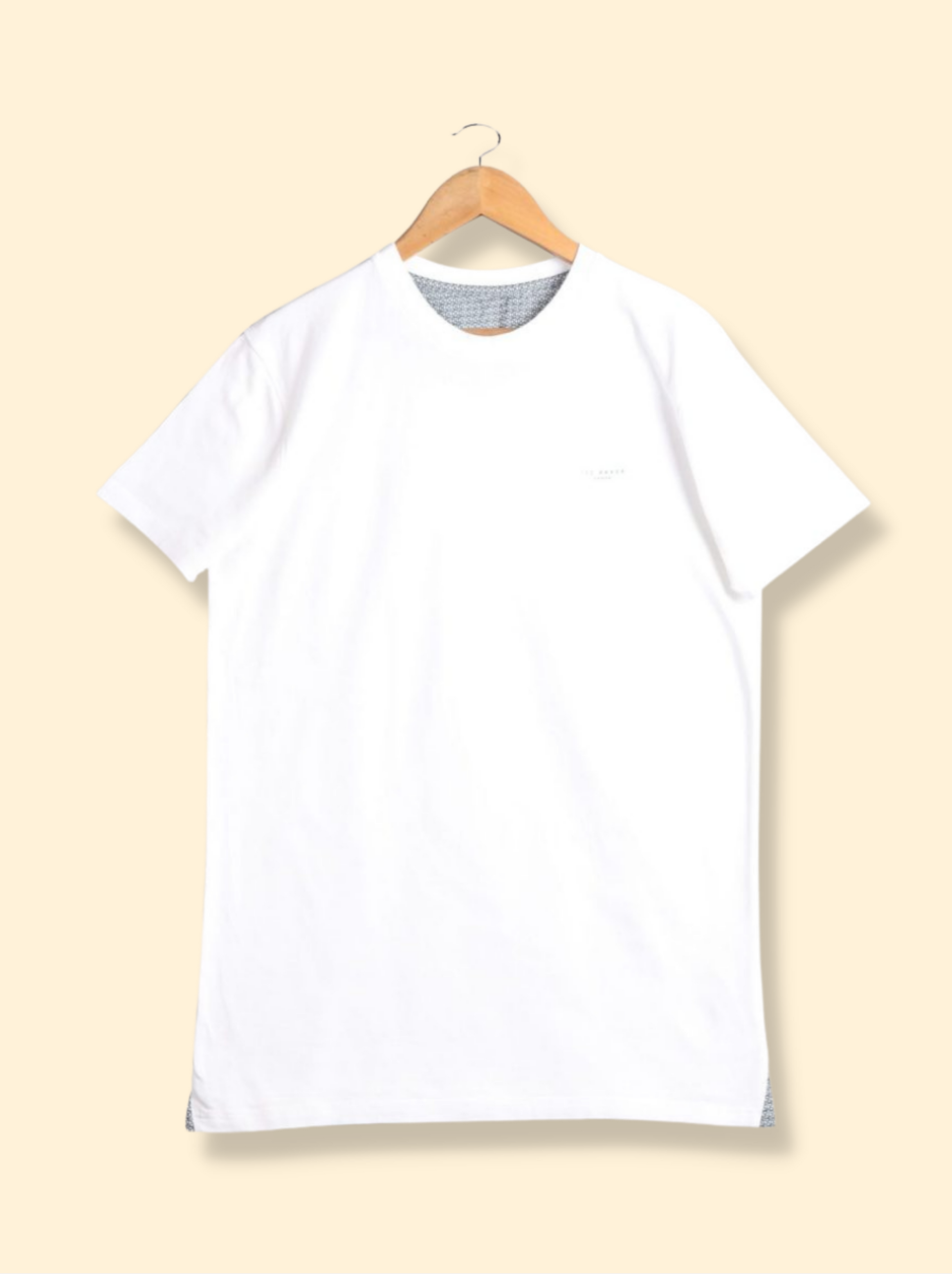 Mens White Half sleeve Solid Cotton jersey knit T-shirt