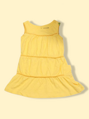 Kids  Yellow Sleeveless Solid  Dress
