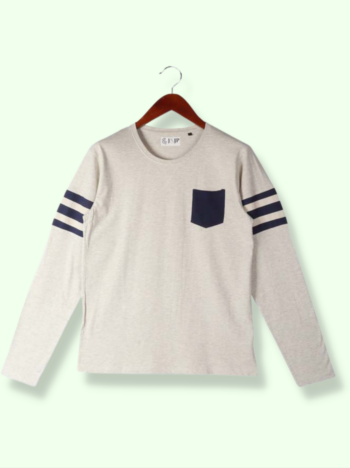 Mens Cream Half sleeve Solid Cotton jersey knit T-shirt
